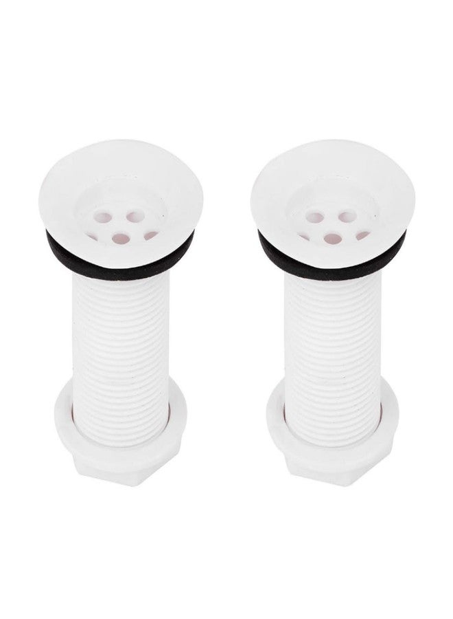 COSSIMO PVC Plastic White Full Thread Waste Coupling for Wash Basin (Pack of 2) - Image 1